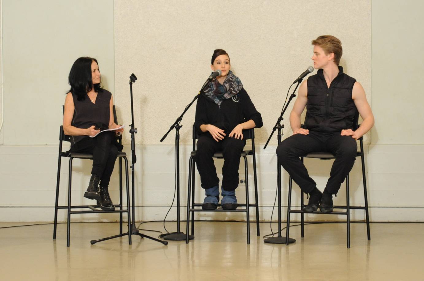 Pictured from left to right: Barbara Brandt, Lauren Lovette and Chase Finlay.